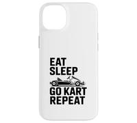 Carcasa para iPhone 14 Plus Eat Sleep Go Kart Repeat Divertido Ventilador de Carreras