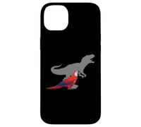 Carcasa para iPhone 14 Plus Eclectus Parrot con T Rex Shadow Bird Lovers