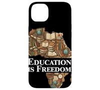 Carcasa para iPhone 14 Plus Education Is Freedom África Libros Silueta Alfabetización