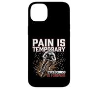 Carcasa para iPhone 14 Plus El Dolor es Temporal ciclocross Rider Gráfico