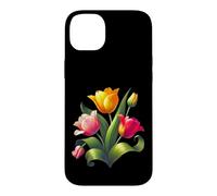 Carcasa para iPhone 14 Plus Elegante Ramo De Tulipanes Rosado Rojo Amarillo Floración Formas Mania