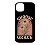 Carcasa para iPhone 14 Plus Elegir Gracia Cristiano Girasol Mariposa Fe Religi