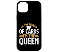 Carcasa para iPhone 14 Plus En el Mundo de Las Cartas im The Queen Trading Card