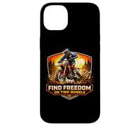 Carcasa para iPhone 14 Plus Encuentra la Libertad en Dos Ruedas Dirt Bike Motocross MX Rider Sun