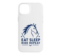 Carcasa para iPhone 14 Plus Equestrian Horse Riding Lover Eat Sleep Ride Repeat