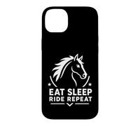 Carcasa para iPhone 14 Plus Equestrian Horse Riding Lover Eat Sleep Ride Repeat