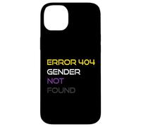 Carcasa para iPhone 14 Plus Error 404 Gender Not Found Nonbinary Pride Non-Binary Flag