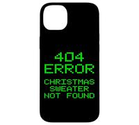 Carcasa para iPhone 14 Plus Error 404: No se encontró un suéter navideño Divertido, un fanático de la computadora