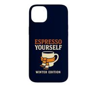 Carcasa para iPhone 14 Plus Espresso Yourself Winter Edition Divertido Juego de Palabras para Amantes del café