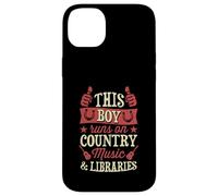 Carcasa para iPhone 14 Plus Este Chico Corre en música Country y bibliotecas