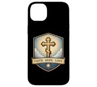 Carcasa para iPhone 14 Plus Fe Esperanza Amor Cristiano Ortodoxo Floral Jesucristo Dios