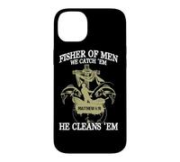 Carcasa para iPhone 14 Plus Fisher of Men We Catch 'Em, Él los Limpia (Mateo 4:19)