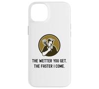 Carcasa para iPhone 14 Plus Fontanero Divertido Cuanto más húmedo te vuelves más rápido vengo. Fontanería