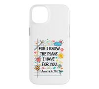 Carcasa para iPhone 14 Plus For I Know The Plans I Have For You Christian Back To School