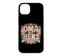Carcasa para iPhone 14 Plus Frases de Amor Familiares de OMA Mit Herz Graphic ist Mein German Pink