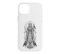Carcasa para iPhone 14 Plus Frigg Diosa Nórdica Cuervo Runa Reina de la Mitología Asgard
