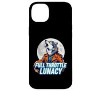 Carcasa para iPhone 14 Plus Full Throttle Lunacy Howling Biker Wolf Graphic