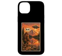 Carcasa para iPhone 14 Plus Funny Bigfoot Bruh Alien UFO Introvert Spaceship