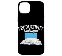 Carcasa para iPhone 14 Plus Funny Cat Productivity Destroyer Dueño de Gato Humor Amante de los Gatos