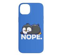 Carcasa para iPhone 14 Plus Funny Chibi Anime Kawai Kids Sleep Nap Nope Penguin Lover