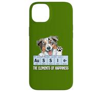Carcasa para iPhone 14 Plus Funny Elements of Happiness Blue Merle Aussie Lover