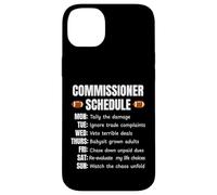 Carcasa para iPhone 14 Plus Funny Fantasy Football Commissioner Schedule Draft Day