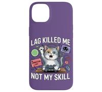 Carcasa para iPhone 14 Plus Funny Gaming Cat Blaming Lag Lindo Felino Controller Design