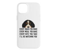 Carcasa para iPhone 14 Plus Funny Mens Womens Every Snack Make Begging Bernedoodle Dog