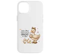 Carcasa para iPhone 14 Plus Funny Mom Just a Mom Trying to Keep Her Ducks Humor