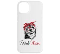 Carcasa para iPhone 14 Plus Funny Womens Girls Glasses Bandana Mom Ferret Lover