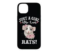 Carcasa para iPhone 14 Plus Funny Womens Kids Just A Girl Who Loves Dumbo Ear Rats Lover