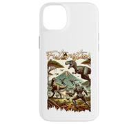 Carcasa para iPhone 14 Plus Futuristic Dinosaur Battle Sci Fi Action Art Warrior