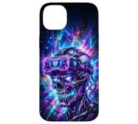 Carcasa para iPhone 14 Plus Gamer Calavera Casco VR Videojuegos Gaming Skull Consola