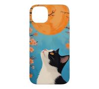 Carcasa para iPhone 14 Plus Gato Japonés Mirando Al Sol