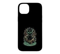 Carcasa para iPhone 14 Plus Gato Negro Místico Grimorio Brujería Gótico Oculto