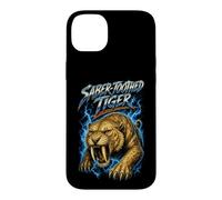 Carcasa para iPhone 14 Plus Gato prehistórico de Rock Retro de los años 80 y 90