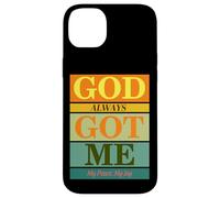 Carcasa para iPhone 14 Plus God Always Got Me, My Peace My Joy Colorful Quotes Graphic