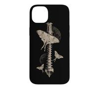 Carcasa para iPhone 14 Plus Gótico Polilla Anatomía Columna Luna Oculto Naturaleza