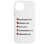Carcasa para iPhone 14 Plus Grace Acrostic - 5 Christian Faith Bible Verse Scriptures