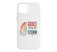 Carcasa para iPhone 14 Plus Gracia después de la tormenta Boho Rainbow Oración Cristiana Positiva