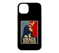 Carcasa para iPhone 14 Plus Gracia sobre el Miedo Mujer Cristiana Paloma Fe