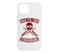 Carcasa para iPhone 14 Plus Gráfico de Bad To The Trombone Pun Skull