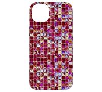 Carcasa para iPhone 14 Plus Gráfico Italiano del Vidrio de Sicilia de Las Tejas del Mosaico del Vino