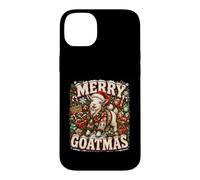 Carcasa para iPhone 14 Plus Gráfico navideño Retro de Farm Goat Merry Goatmas