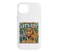 Carcasa para iPhone 14 Plus Gráfico novedoso de Animales del zoológico Let's Get Wild Safari