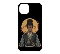 Carcasa para iPhone 14 Plus Guerrero Samurai Africano Katana Negro Historia Mes Bushido