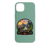 Carcasa para iPhone 14 Plus Guilin China Montañas Karst Li Río Paisaje Viaje Desig