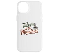 Carcasa para iPhone 14 Plus Guión de café Aventurero, tipografía de café de montaña
