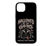 Carcasa para iPhone 14 Plus Hallowed Be Thy Gains Halterofilia Fitness USA Culturista