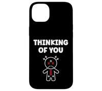 Carcasa para iPhone 14 Plus Halloween Horror Funny Quote Thinking of You Voodoo Doll